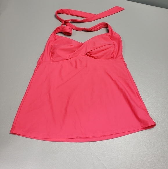 Catalina pink halter tankini bathing suit top M - Picture 1 of 8